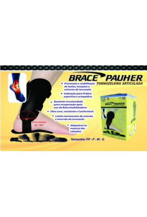 Tornozeleira Articulada Adaptável Flexível Brace Pauher (AC-112) - Ortho Pauher